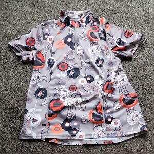 SALE: Kerrits Ladies Large Shirt - Gray Floral